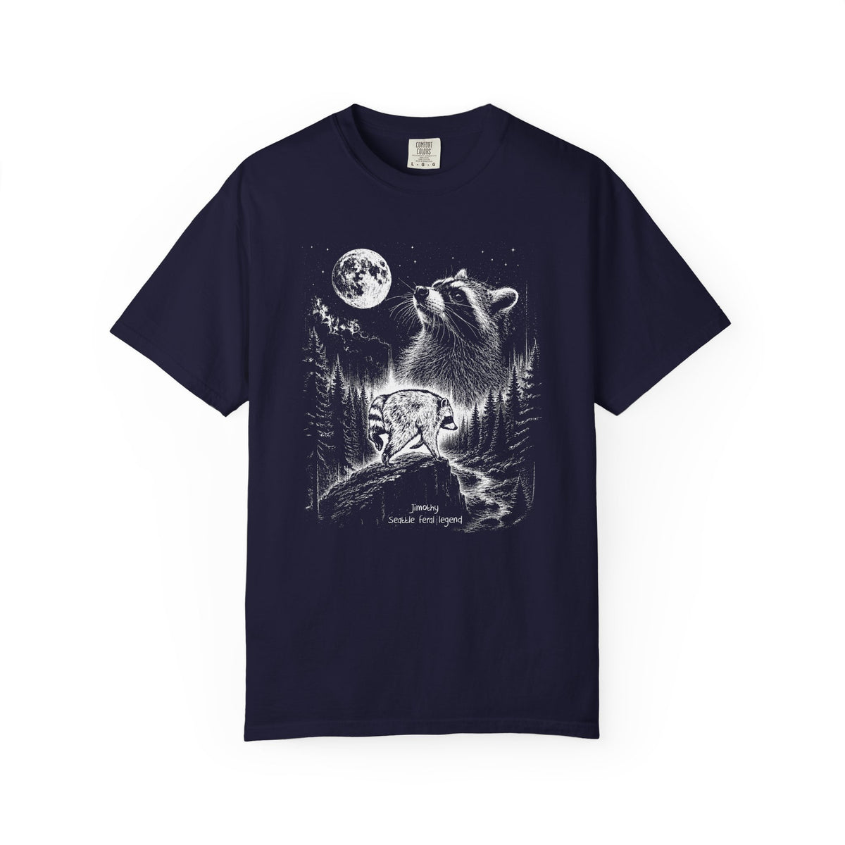 Jimothy Seattle Racoon Moon Graphic T-Shirt