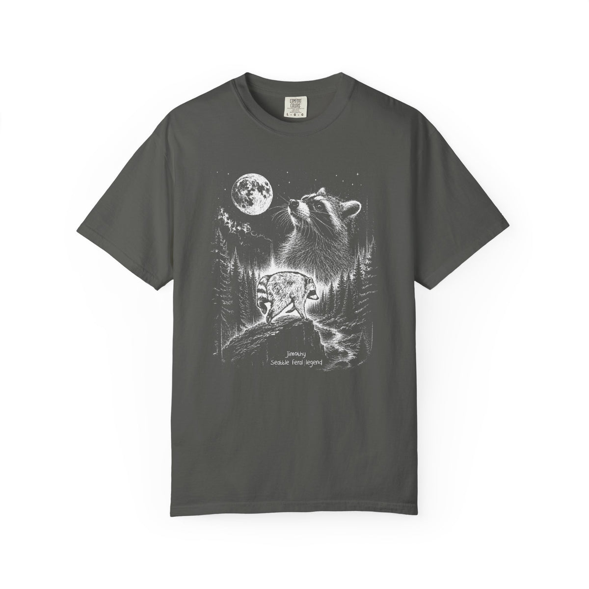 Jimothy Seattle Racoon Moon Graphic T-Shirt