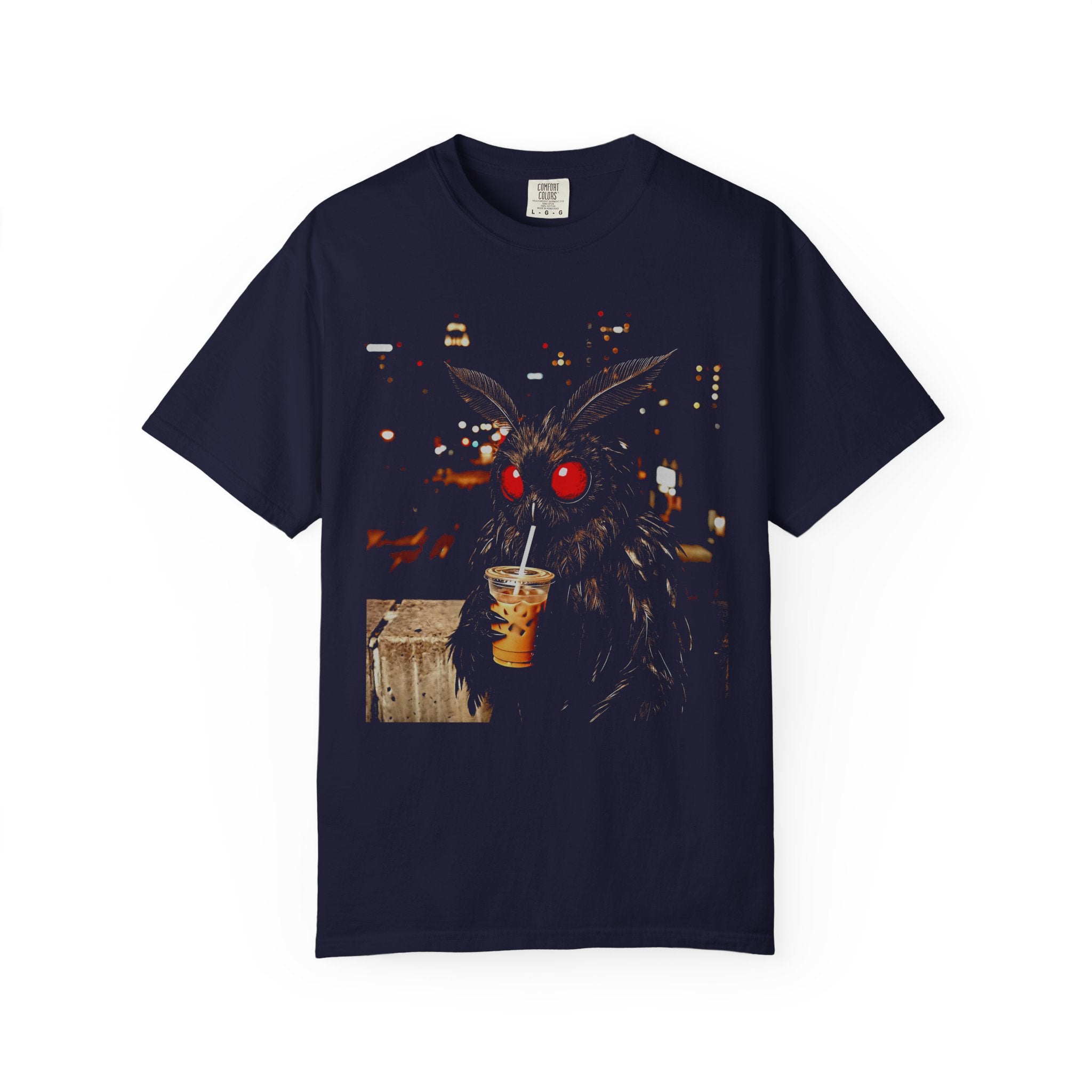 Mothman Iced Coffee Graphic T-Shirt