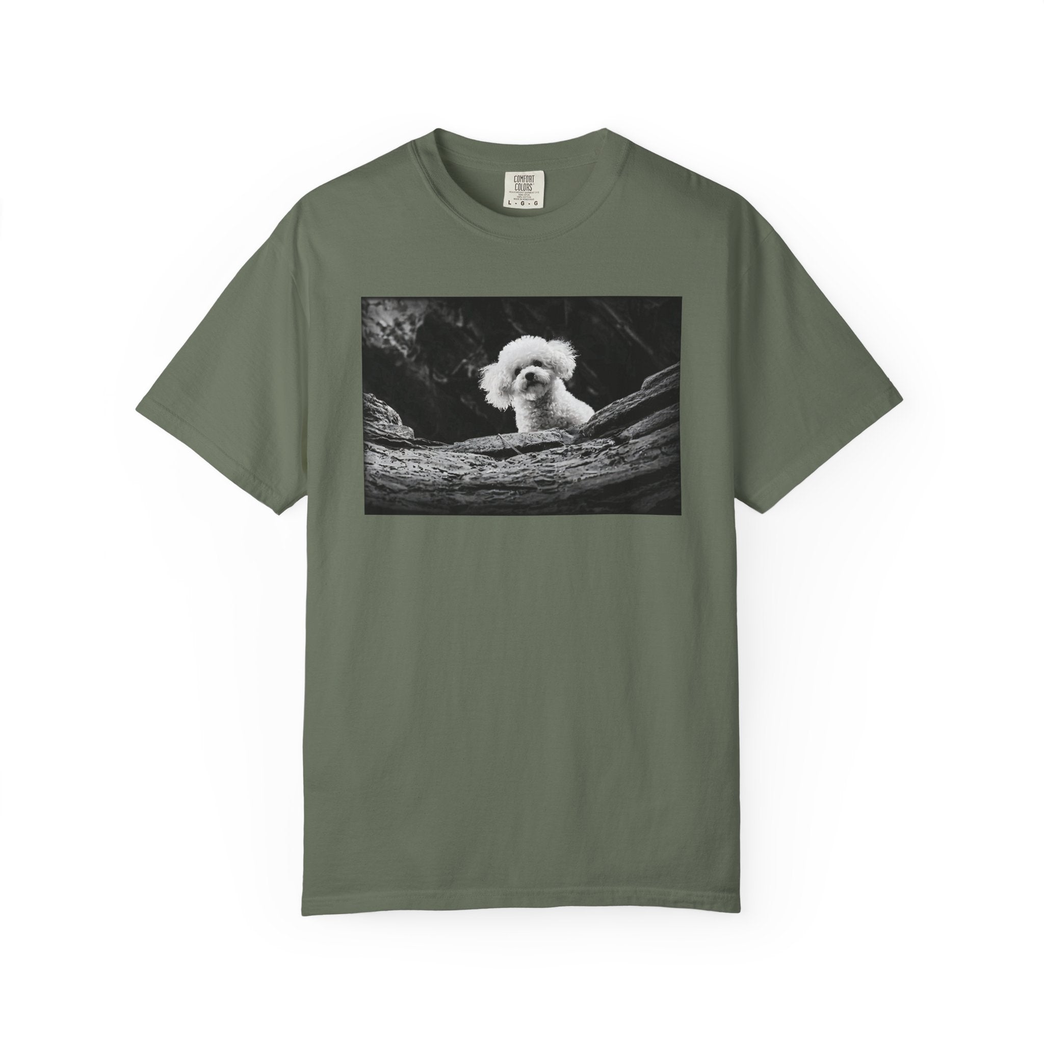 Precious the Poodle, B&W Photo Graphic T-Shirt