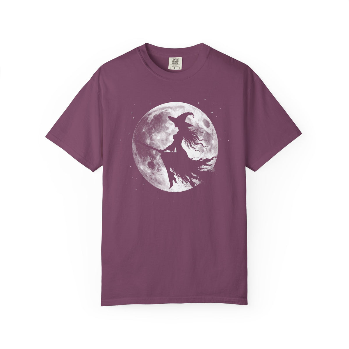 Witch Flying With Full Moon Graphic T-Shirt