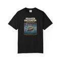 Kraken Encounter Retro Video Game Cartridge Graphic T-Shirt