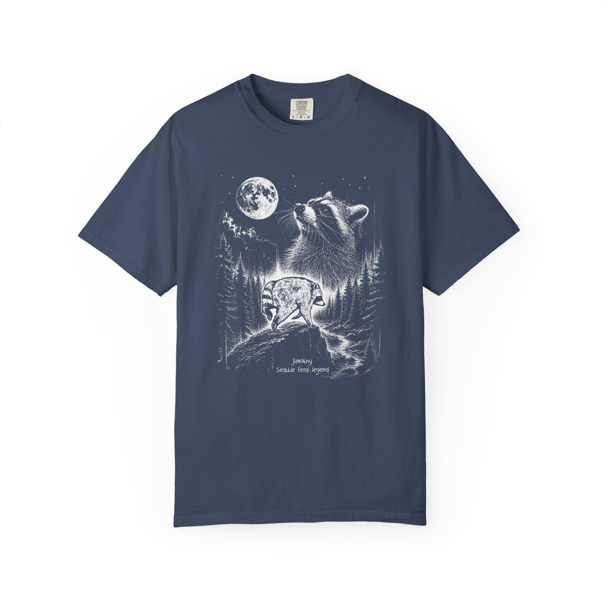 Jimothy Seattle Racoon Moon Graphic T-Shirt