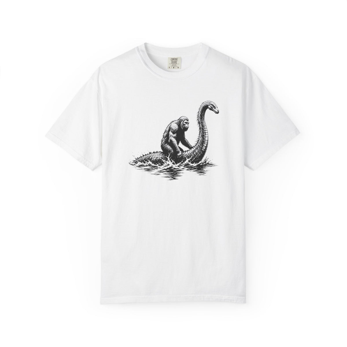 Sasquatch Riding Nessy Graphic T-Shirt