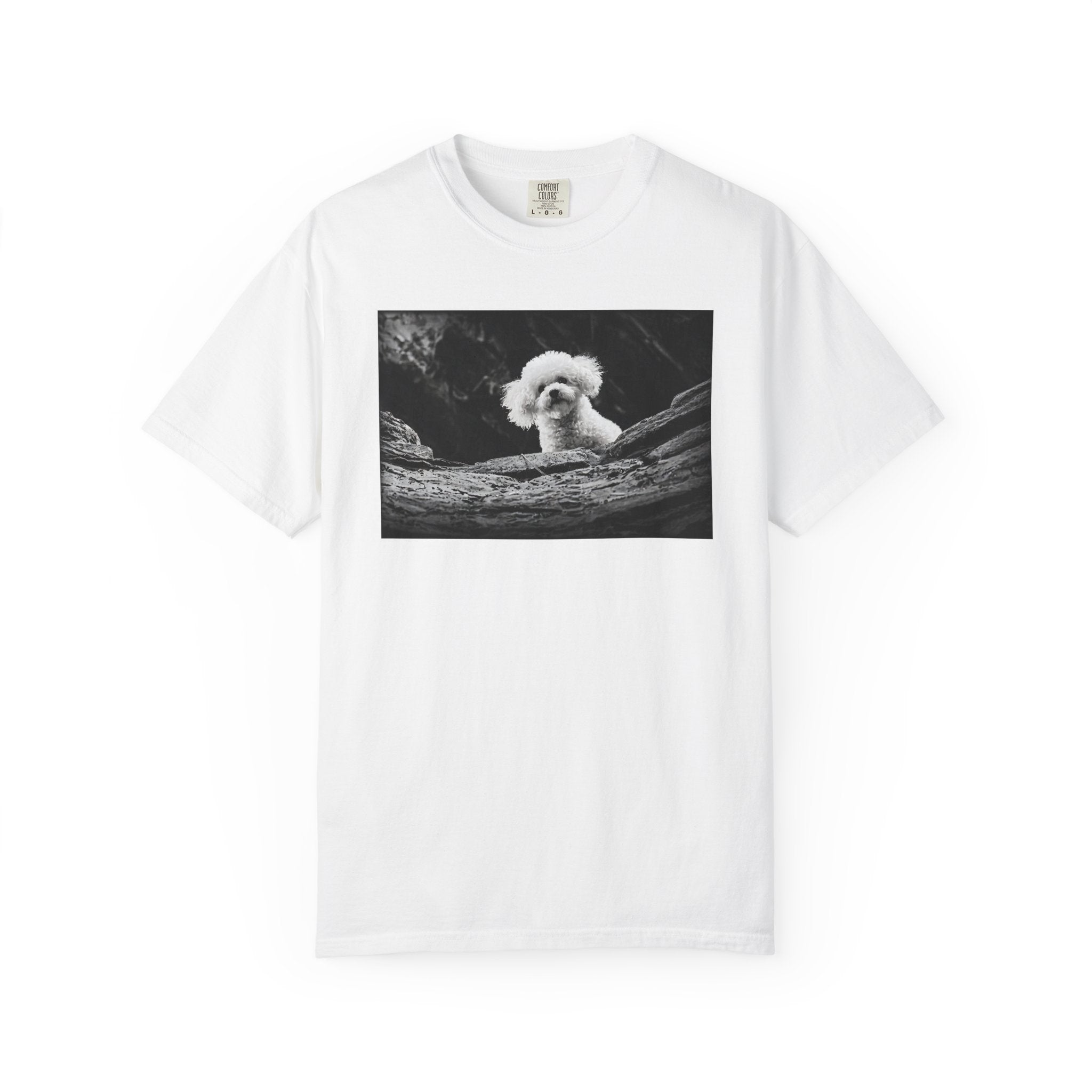 Precious the Poodle, B&W Photo Graphic T-Shirt