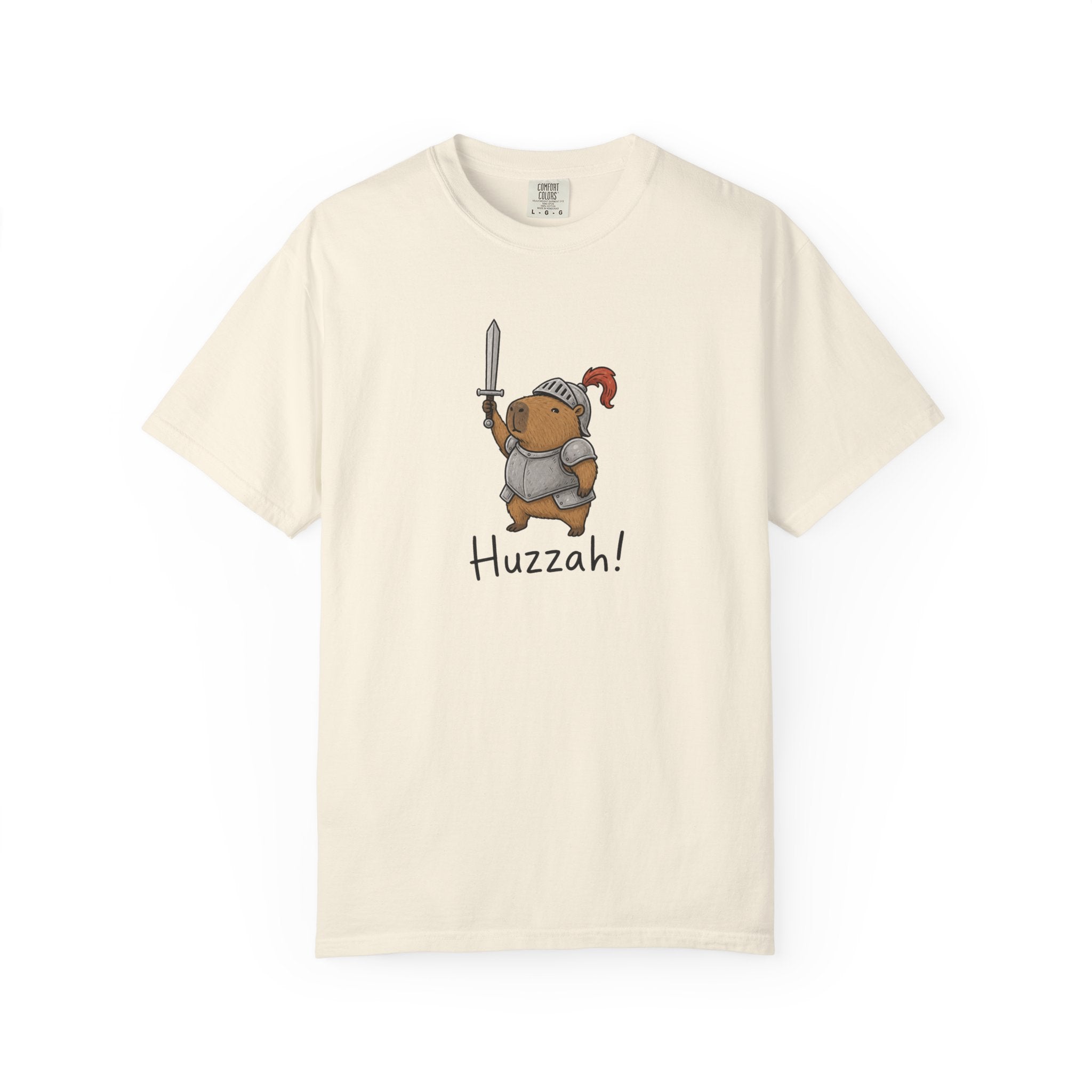 Capybara Knight Huzzah! Graphic T-shirt