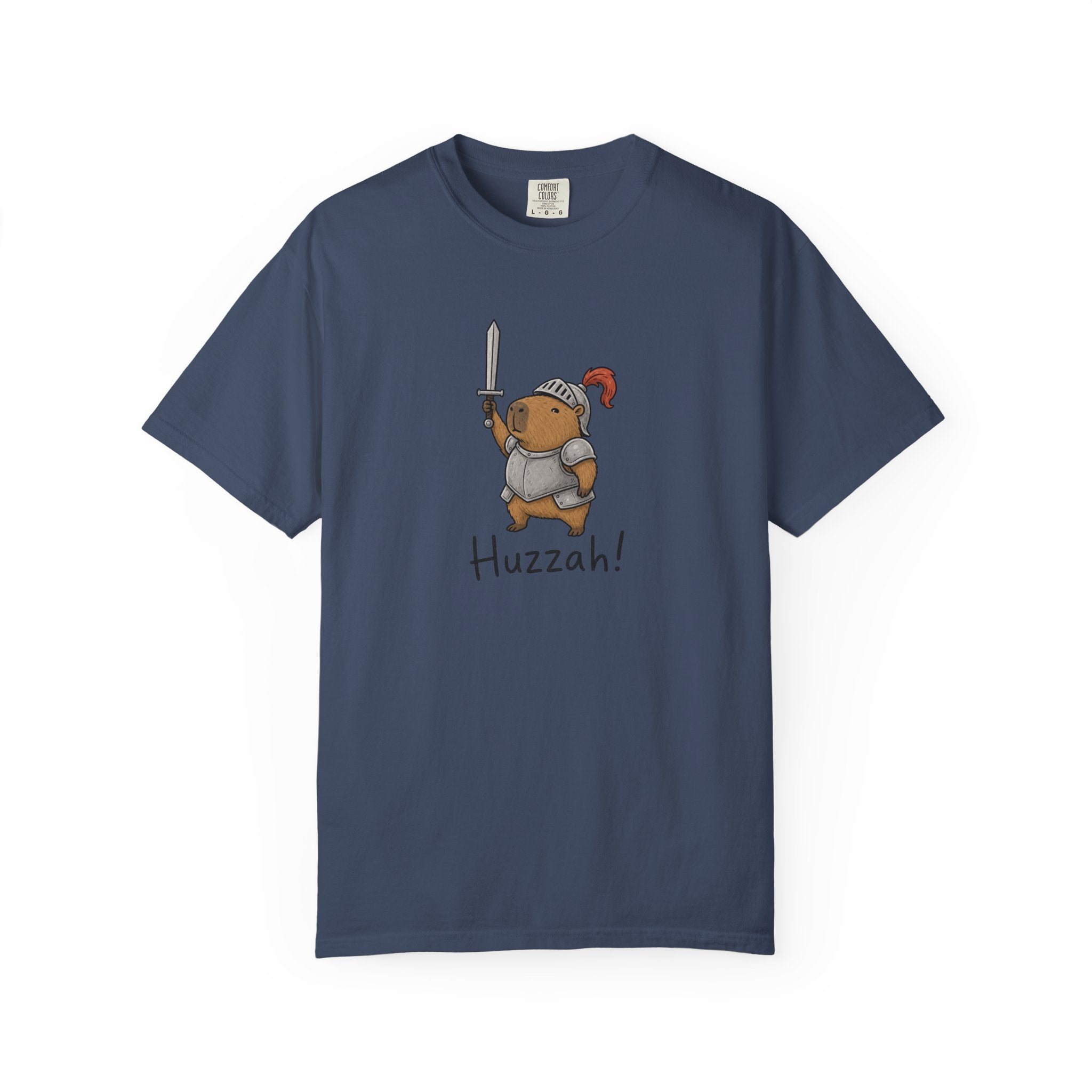 Capybara Knight Huzzah! Graphic T-shirt
