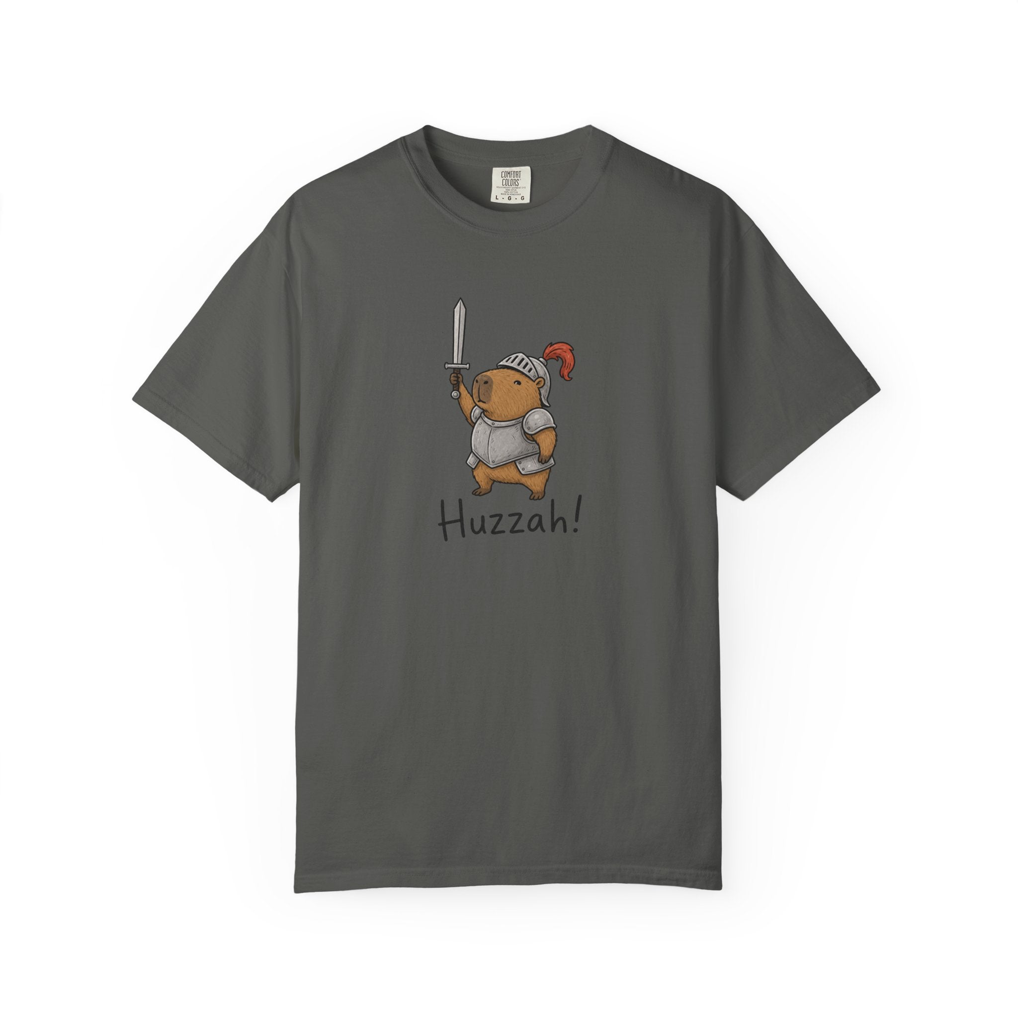 Capybara Knight Huzzah! Graphic T-shirt