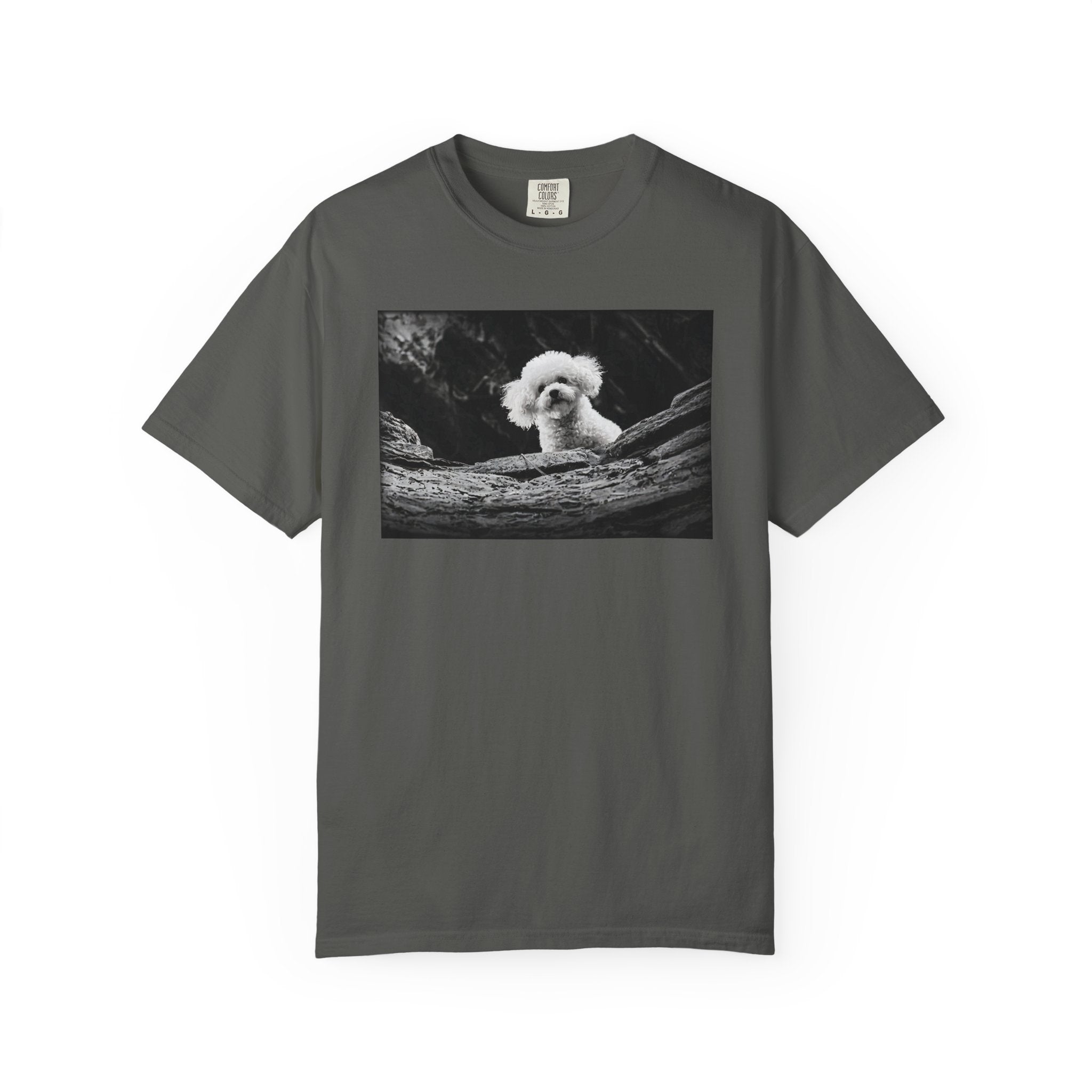 Precious the Poodle, B&W Photo Graphic T-Shirt