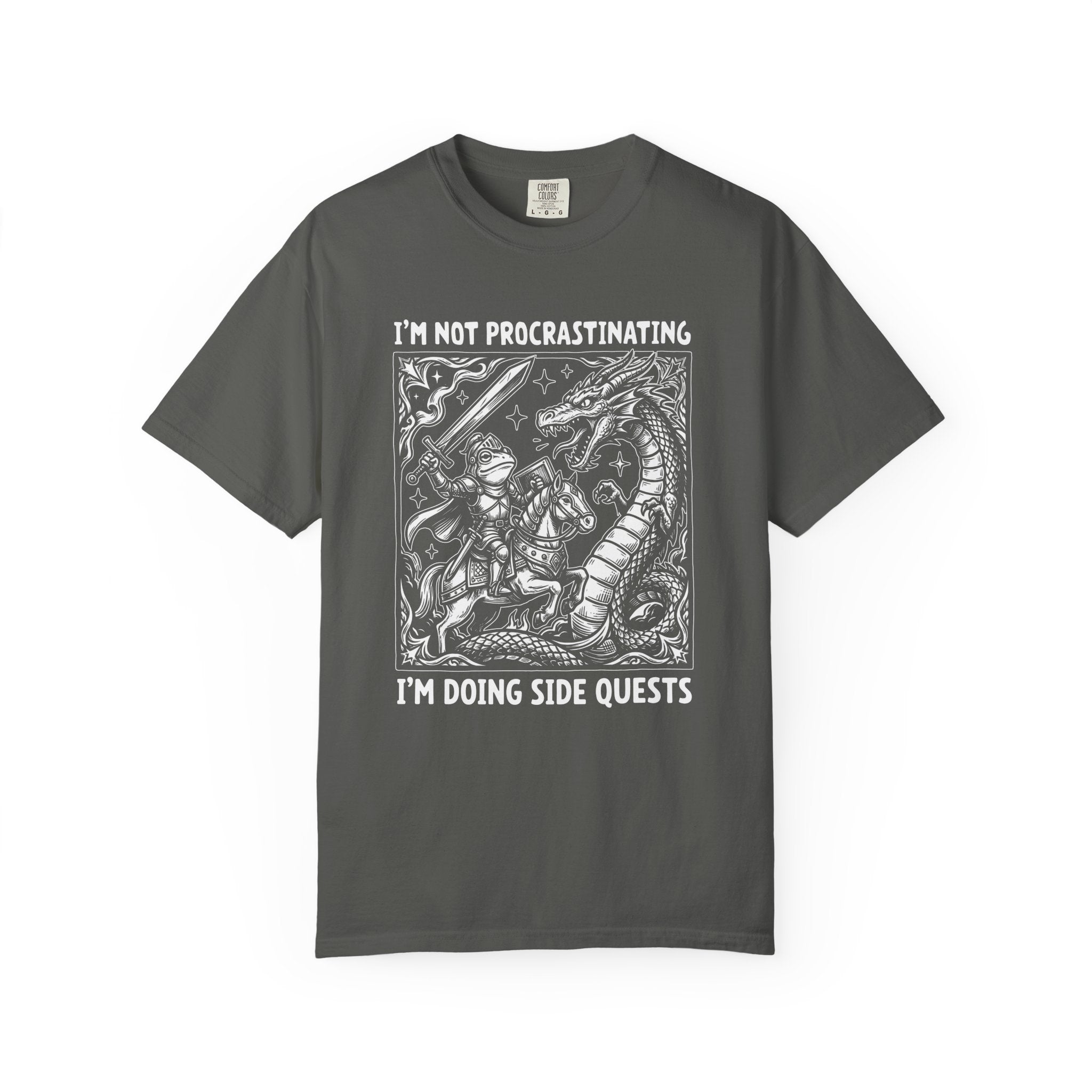 Procrastinating Doing Side Quests Graphic T-Shirt