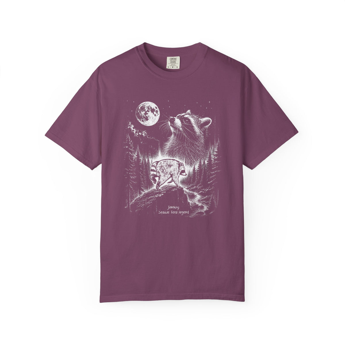 Jimothy Seattle Racoon Moon Graphic T-Shirt