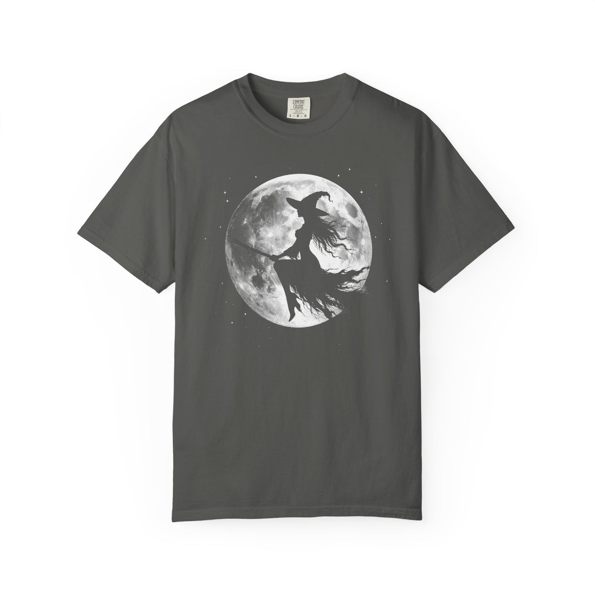 Witch Flying With Full Moon Graphic T-Shirt