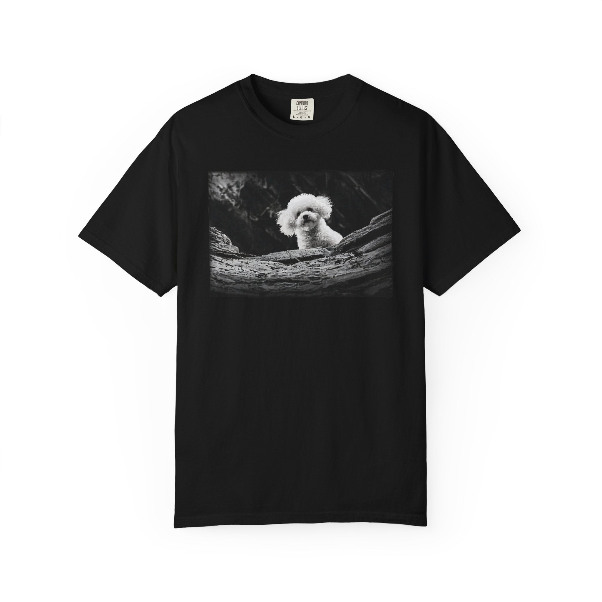 Precious the Poodle, B&W Photo Graphic T-Shirt