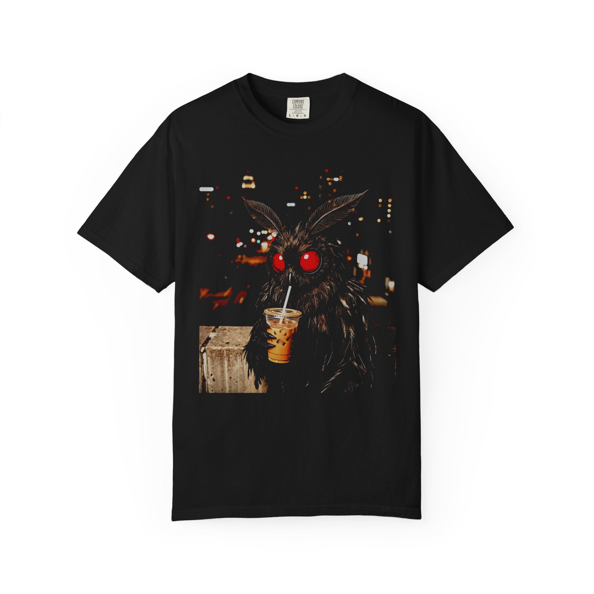 Mothman Iced Coffee Graphic T-Shirt