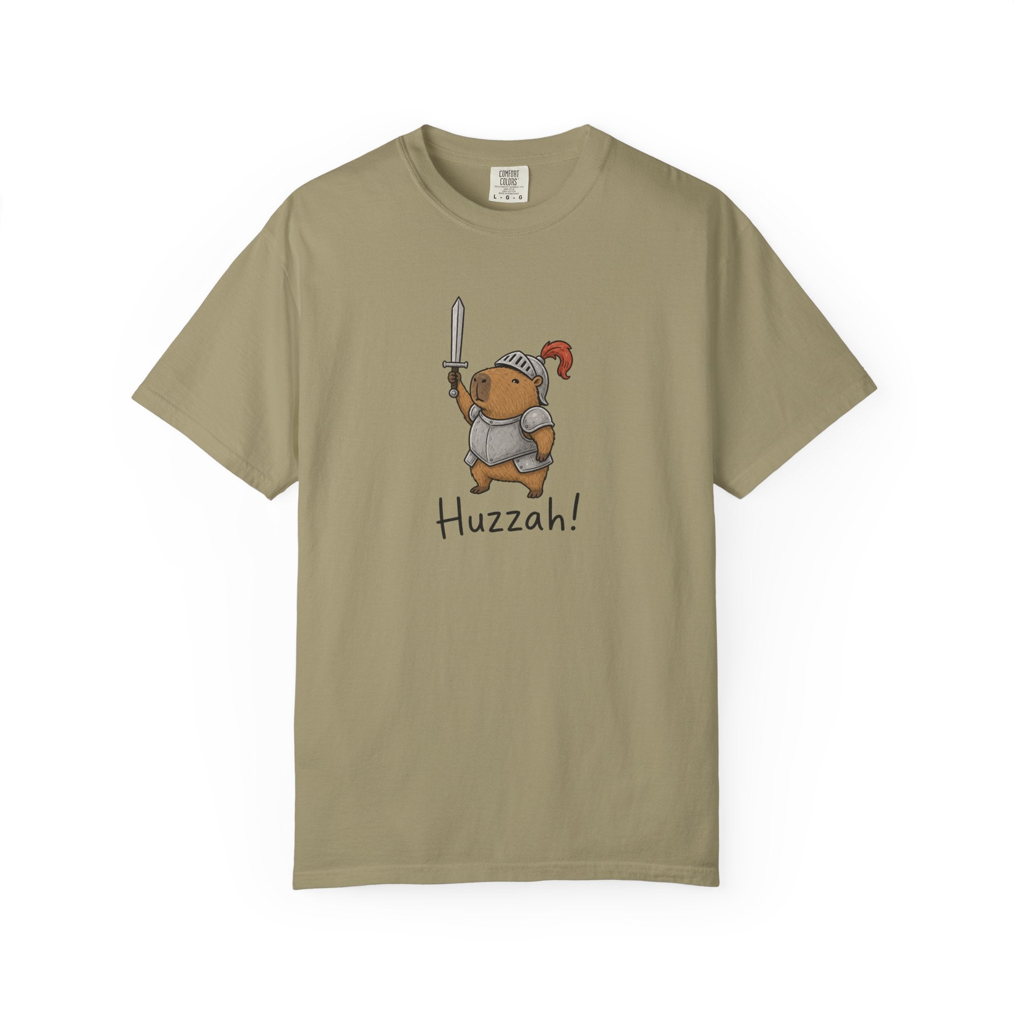 Capybara Knight Huzzah! Graphic T-shirt