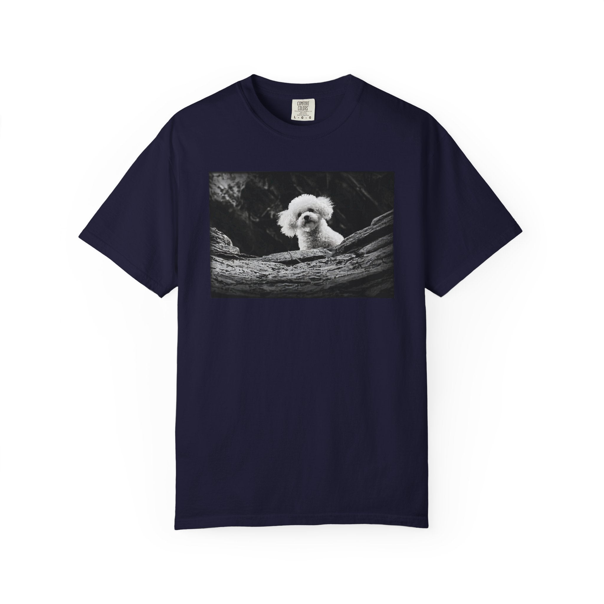 Precious the Poodle, B&W Photo Graphic T-Shirt