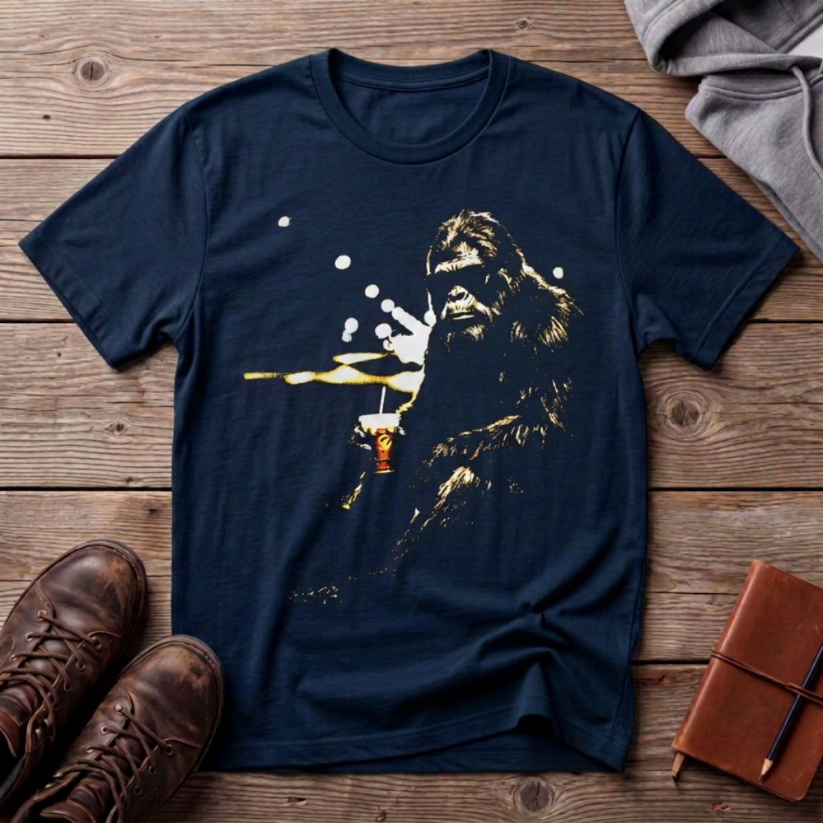 Sasquatch Iced Coffee Graphic T-Shirt