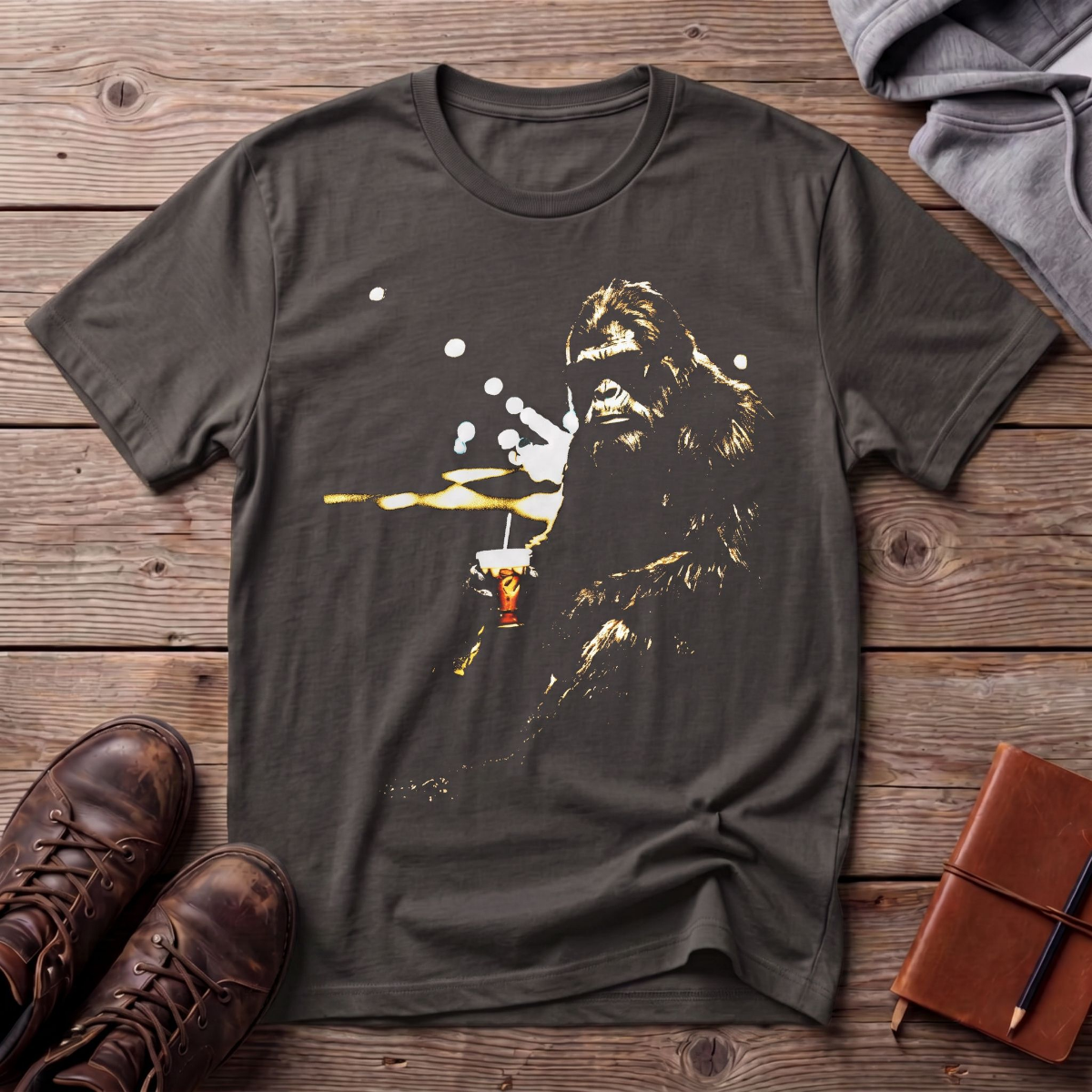 Sasquatch Iced Coffee Graphic T-Shirt