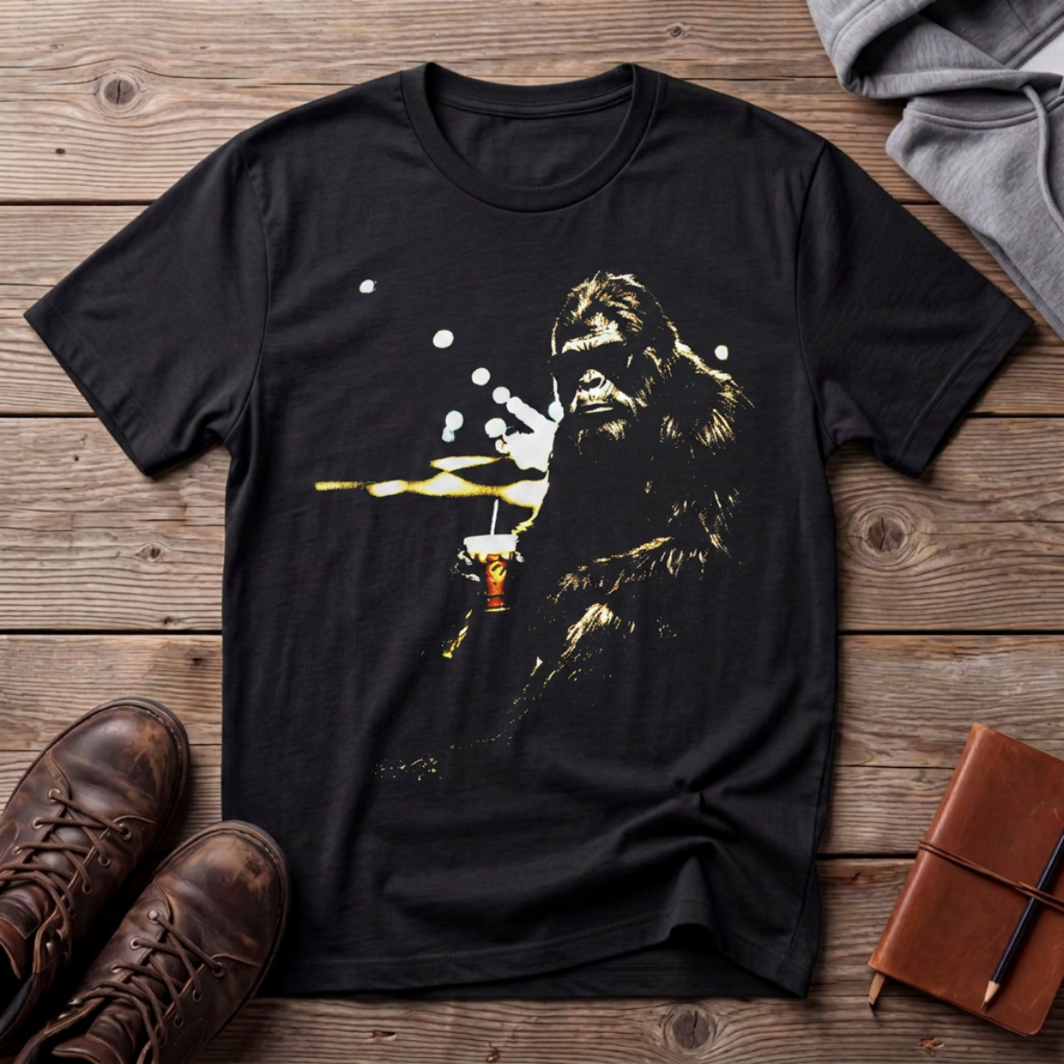 Sasquatch Iced Coffee Graphic T-Shirt