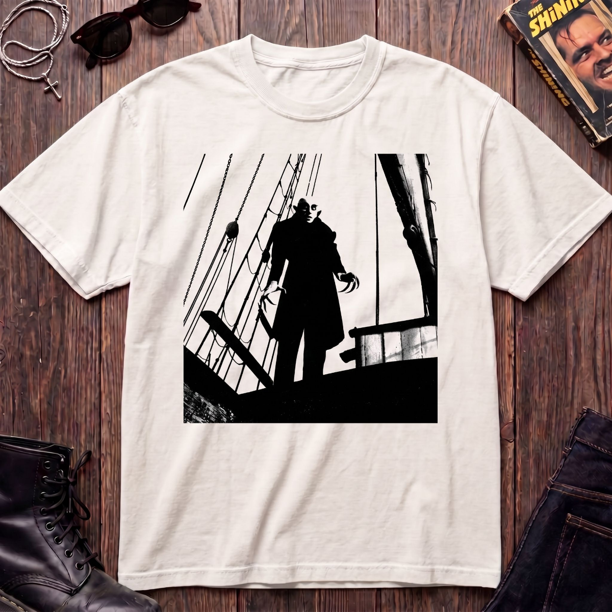 Nosferatu (1922) Boat Graphic T-Shirt