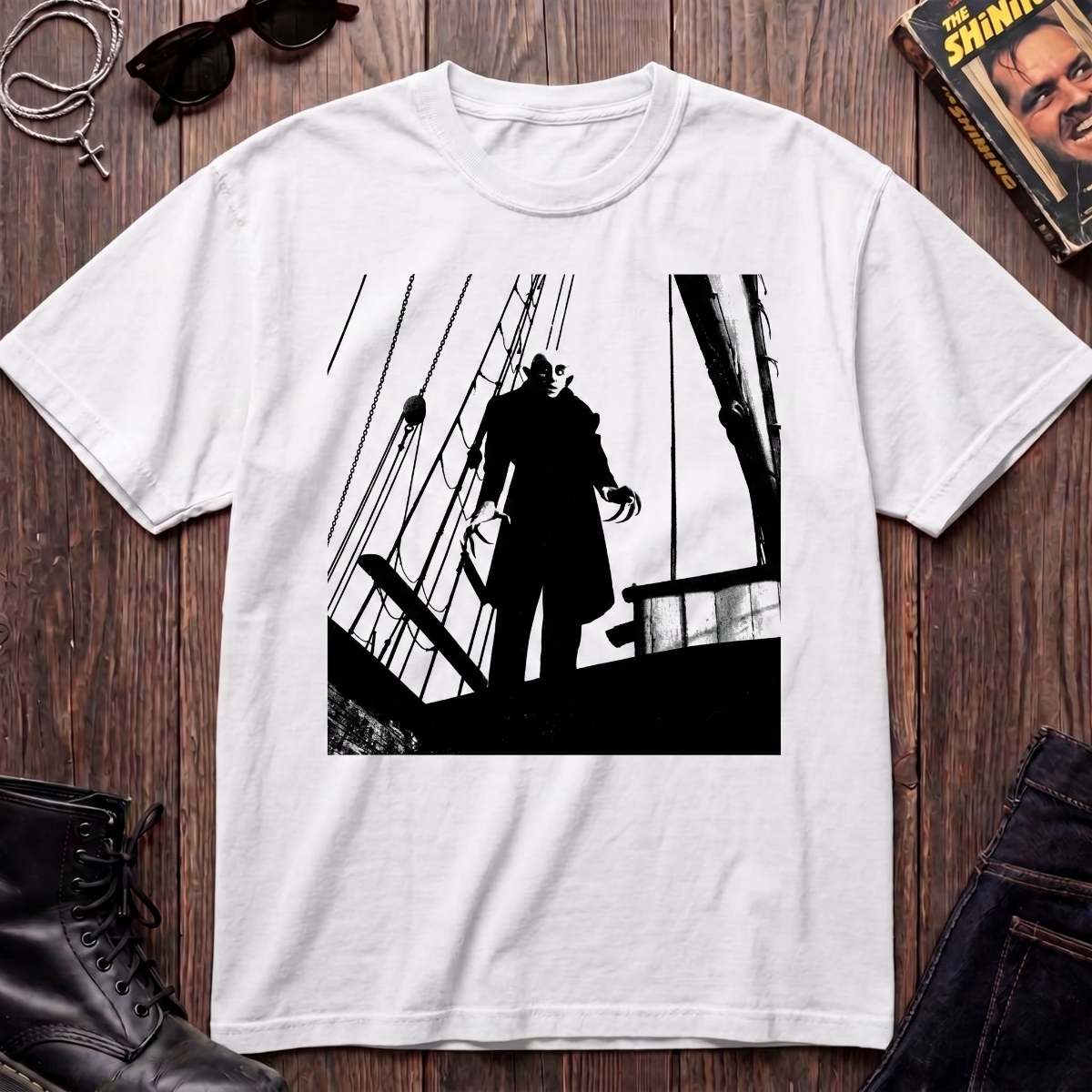 Nosferatu (1922) Boat Graphic T-Shirt