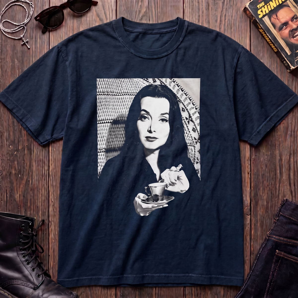 Morticia with Tea Graphic T-Shirt