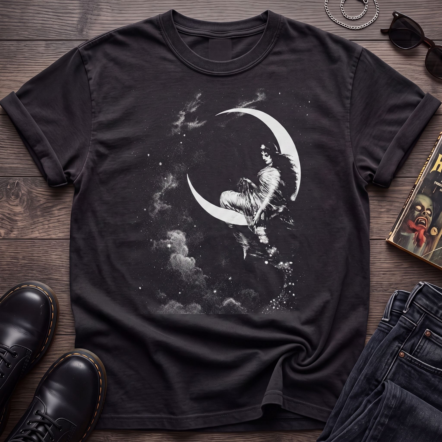 Fairy Of The Moon (1891) Hermann Kaulbach, Graphic T-Shirt